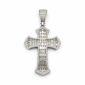 3.05 CT Moissanite Diamond Cross Pendant